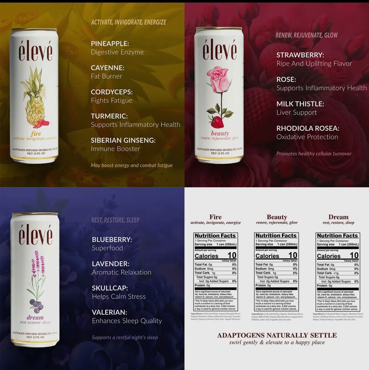 Eleve Adaptogen Infused Sparkling Water - Celestial Avenue