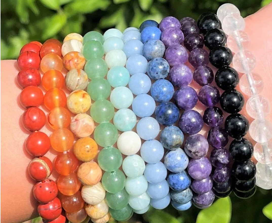 Gemstone Stretch Bead Bracelets - Celestial Avenue